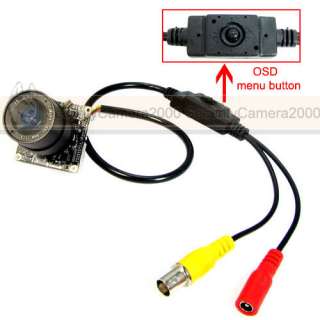 OSD Menu, 600TVL High Resolution, Sony CCD Video Camera Board, CS 6mm 