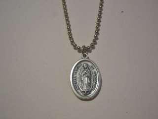 Nuestra Senora de Guadalupe Stainless Steel Ball Chain  