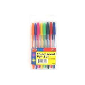  8 Pack Fluorescent Colored Pen Set 