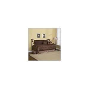   Bamboo Wood Daybed in Brushed Dark Brown Finish with Pop Up Trundle