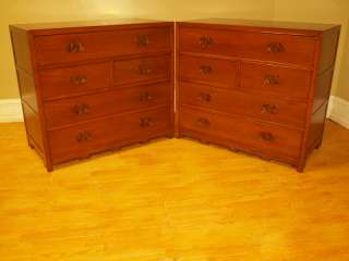 BAKER Furniture Mid Century Modern Regency Commode Dresser Chests 