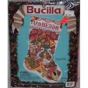 Bucilla Counted Cross Stitch Stocking: The Sounds of Christmas 19 