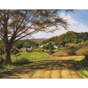  Country Roads Home & Hearth Poster Print on Canvas by Lene 