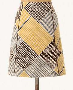 NWT Anthropologie by Maeve Houndstooth Collage Pencil Skirt Sz 2 6P 