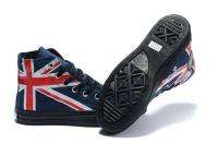 CONVERSE SHOES SNEAKERS ALL STAR UK BRITISH FLAG BLUE HI SHOES RARE 