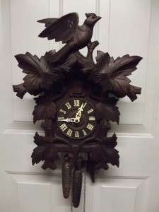 Antique German Black Forest Cuckoo Clock *RUNS*  