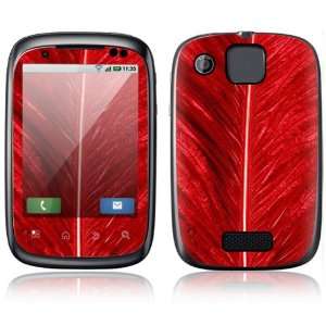  Motorola Spice Decal Skin Sticker  Red Feather Everything 
