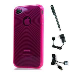 : Pink Target Flex Series TPU Case for New Apple iPhone 4S and iPhone 