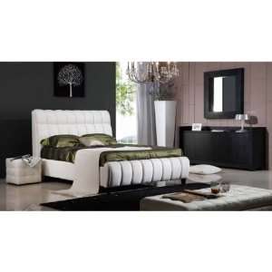  , California King Size Bonded Leather Tufted Bed