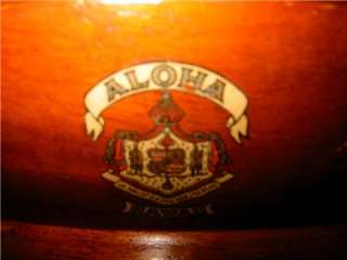   10 hawaiian coat of arms koa wood aloha nut bowl hawaii crest seal