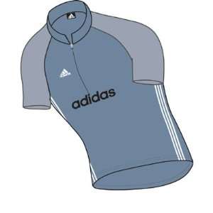 Adidas 2007 Mens Peloton Short Sleeve Cycling Jersey   Slate   325179 