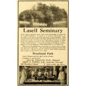 Lasell Seminary Auburndale Massachusetts Boats Woodland Park Institute 