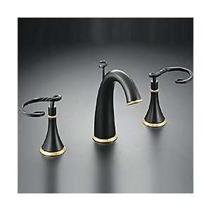  Kohler Teflon Black/Gold Finial Art Bathroom Faucet