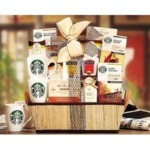 Starbucks Coffee & Tea Gift Basket Deluxe  Grocery 