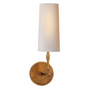  Ziyi Sconce in Hand Rubbed Antique Brass with Natural 