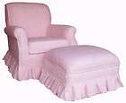 CHIC Pink Stripe Chenille Upholstered Rocker Glider NEW