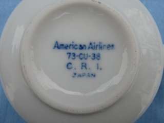 Vintage American Airlines Coffee Mug Cup Blue White CRI  