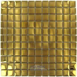  Optimal tile   1 x 1 glass mosaic in gold: Home 