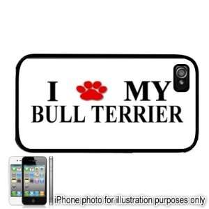  Bull Terrier Paw Love Dog Apple iPhone 4 4S Case Cover 