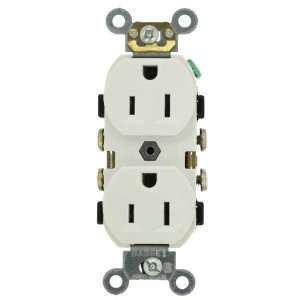  CR15 W 15 Amp, 125 Volt, Narrow Body Duplex Receptacle, Straight 