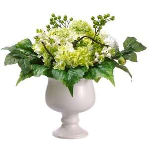  14 Hydrangea, Snowball & Berry Silk Flower Arrangement 