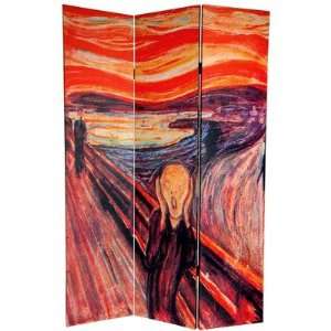   Tall Double Sided The Scream Canvas Room Divider Furniture & Decor