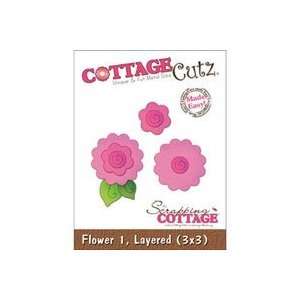  CottageCutz Die 3X3 Layered Flower 1 Made Easy