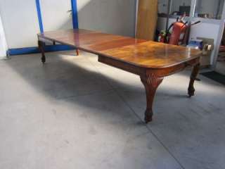   LARGE ANTIQUE ENGLISH 12 WALNUT DINING ROOM TABLE 12IT010  