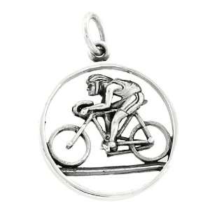  Sterling Silver Cycling Cyclist Bicycle Bicyclist Sport 