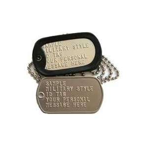  Two Sets of Customized Military Dog Tags: Office Products