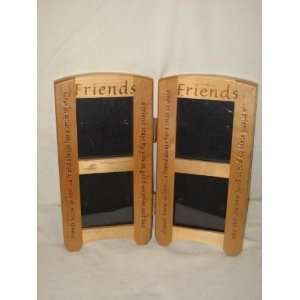  Wooden  Friends  Picture Frame   Holds 4   3 x 3 1/2 