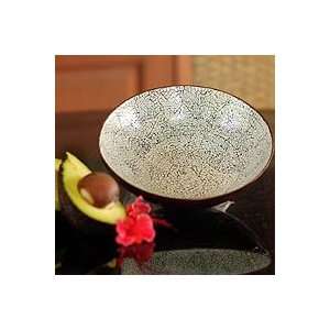  NOVICA Eggshell mosaic centerpiece, Dormant Volcano 