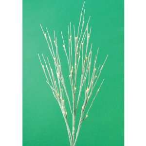  Pack of 2 Lighted Sage Green Glitter Easter Twig Branches 