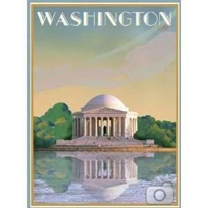 Washington D.C. Vintage Poster  Jefferson Memorial by Aurelio Grisanty