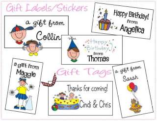 CUSTOM Personalized GIFT LABELS STICKERS GIFT TAGS  