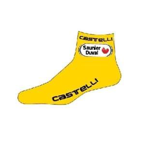  Castelli 2008 Saunier Duval Cycling Socks   Yellow   V3028 