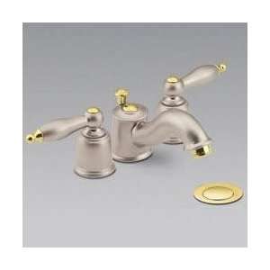  MOEN CASTLEBY SATINE/BRASS MINISPREAD LAV FAUCET