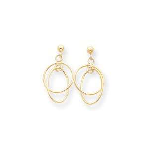    Sardelli   14k Gold Oval & Round Ring Dangle Earrings Jewelry