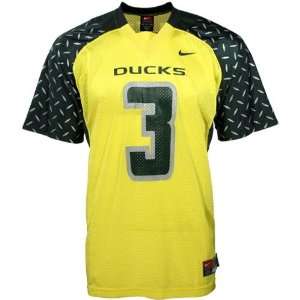 Nike Oregon Ducks #3 Yellow Replica Football Jersey  