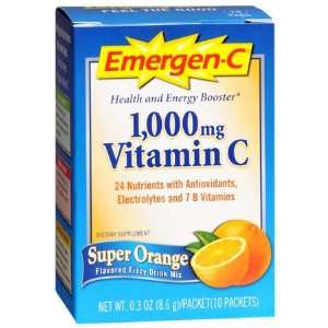 Emergen C, Flavored Drink Mix, Super Orange    10 Packets:  
