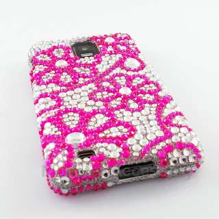 Pink Daisys Bling Hard Case Cover Samsung Infuse 4G  