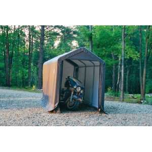  6128 Peak Style Storage Shed, 1 3/8 Frame, Grey Cover 