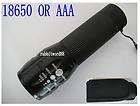 ZOOMABLE 7W CREE LED 300Lm Flashlight Torch Zoom Lamp Light AAA/18650 
