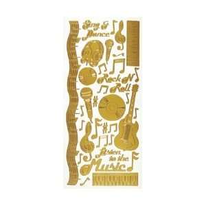  Dazzles Stickers   Gold Music Gold Music
