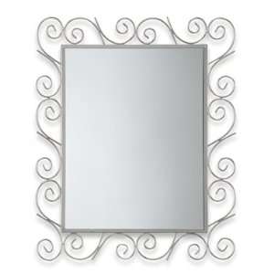  Silver Scroll Framed Wall Mirror: Home & Kitchen