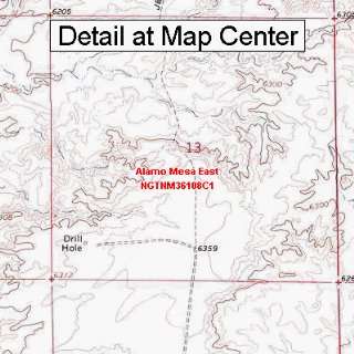 USGS Topographic Quadrangle Map   Alamo Mesa East, New Mexico (Folded 