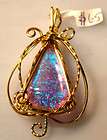 14K gold wire wrapped Dichroic Glass pendant / jewelry Handcrafted in 