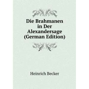   Der Alexandersage (German Edition) Heinrich Becker  Books