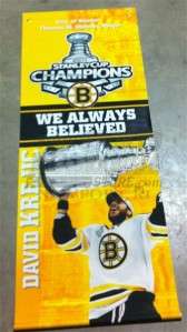 David Krejci Boston Bruins signed autographed Stanley Cup Champs 