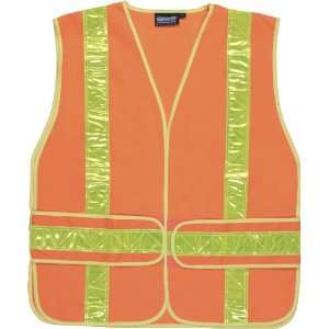  ERB 61730 S104 Class 2 Chevron Strip Safety Vest, Orange 